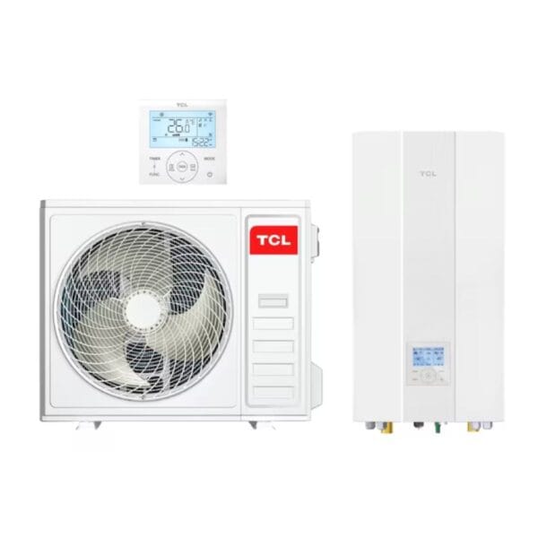 Pompa de caldura split TCL Tri-thermal R32 8kW A+++, pentru incalzire, racire si apa calda menajera, cu incalzitor electric 3kW, 3 Zone control, WiFi, protectie inghet in 3 etape, monofazata SMKLd-10D [THFLD-8D/3HBP-B]